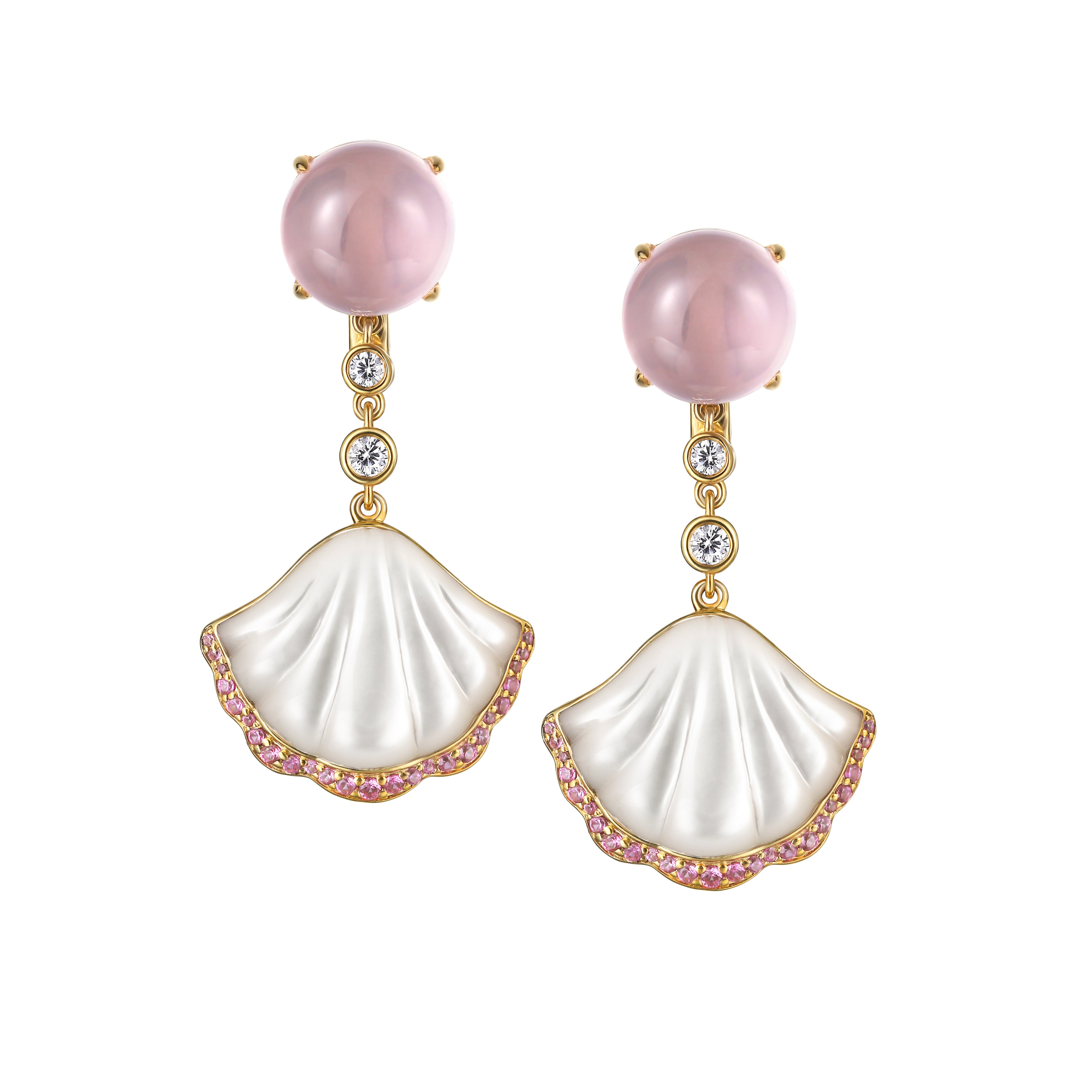 Marine Poet Mother Pearl Earrings (M)