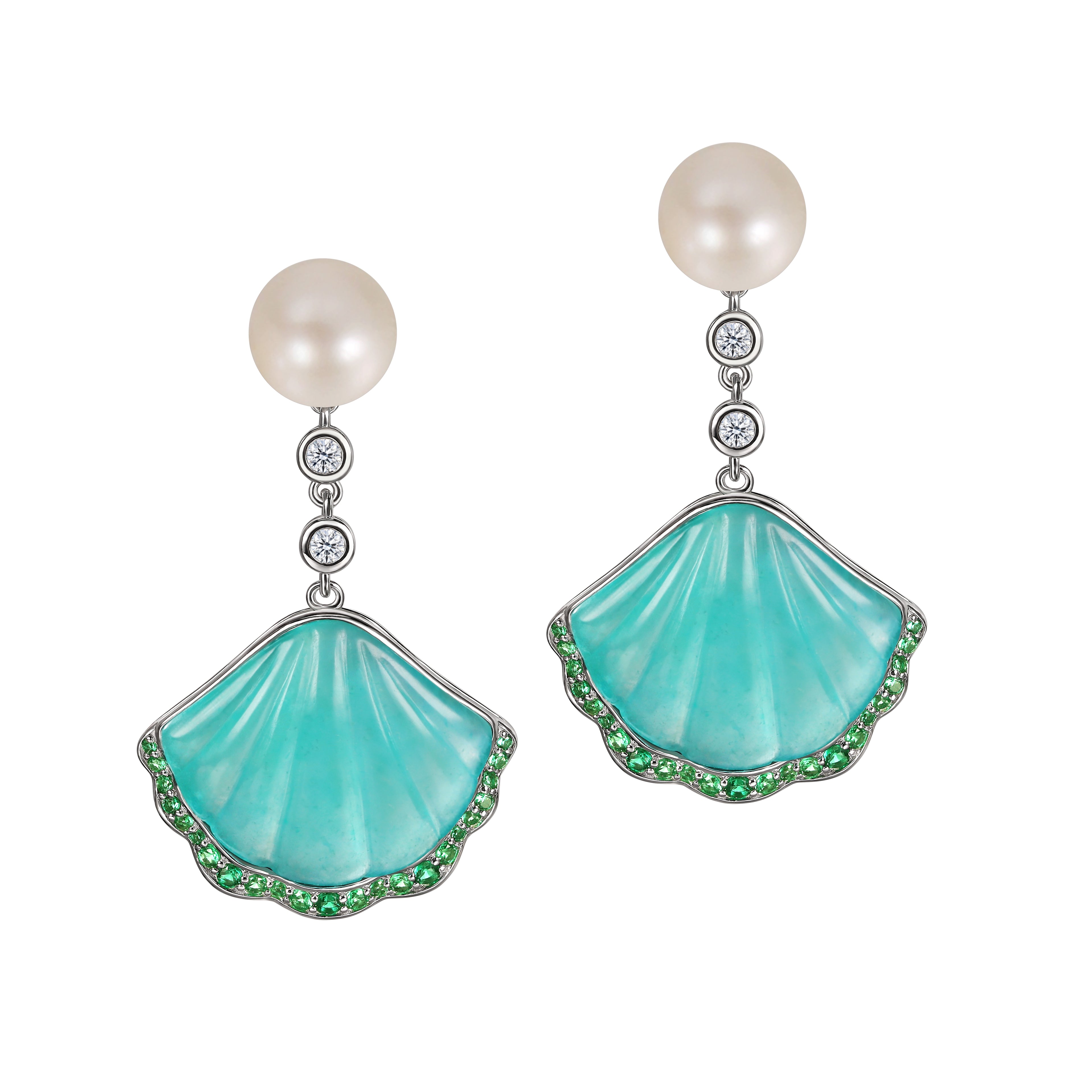 Marine Poet Amazonite Earrings