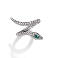 Eros Serpenti Green Stone Ring