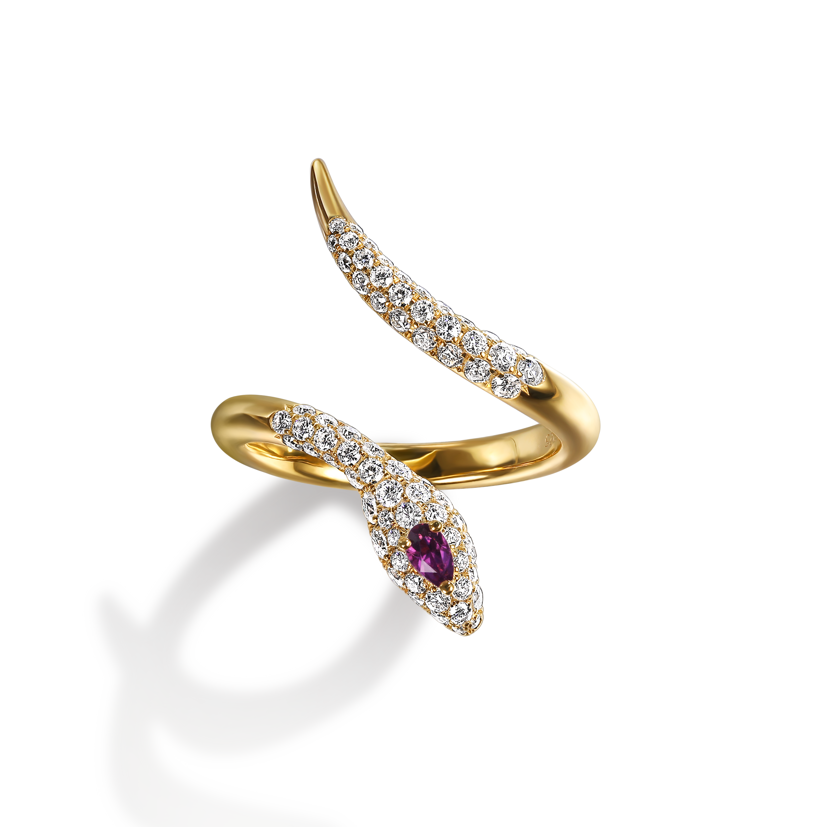 Eros Serpenti Red Stone Ring