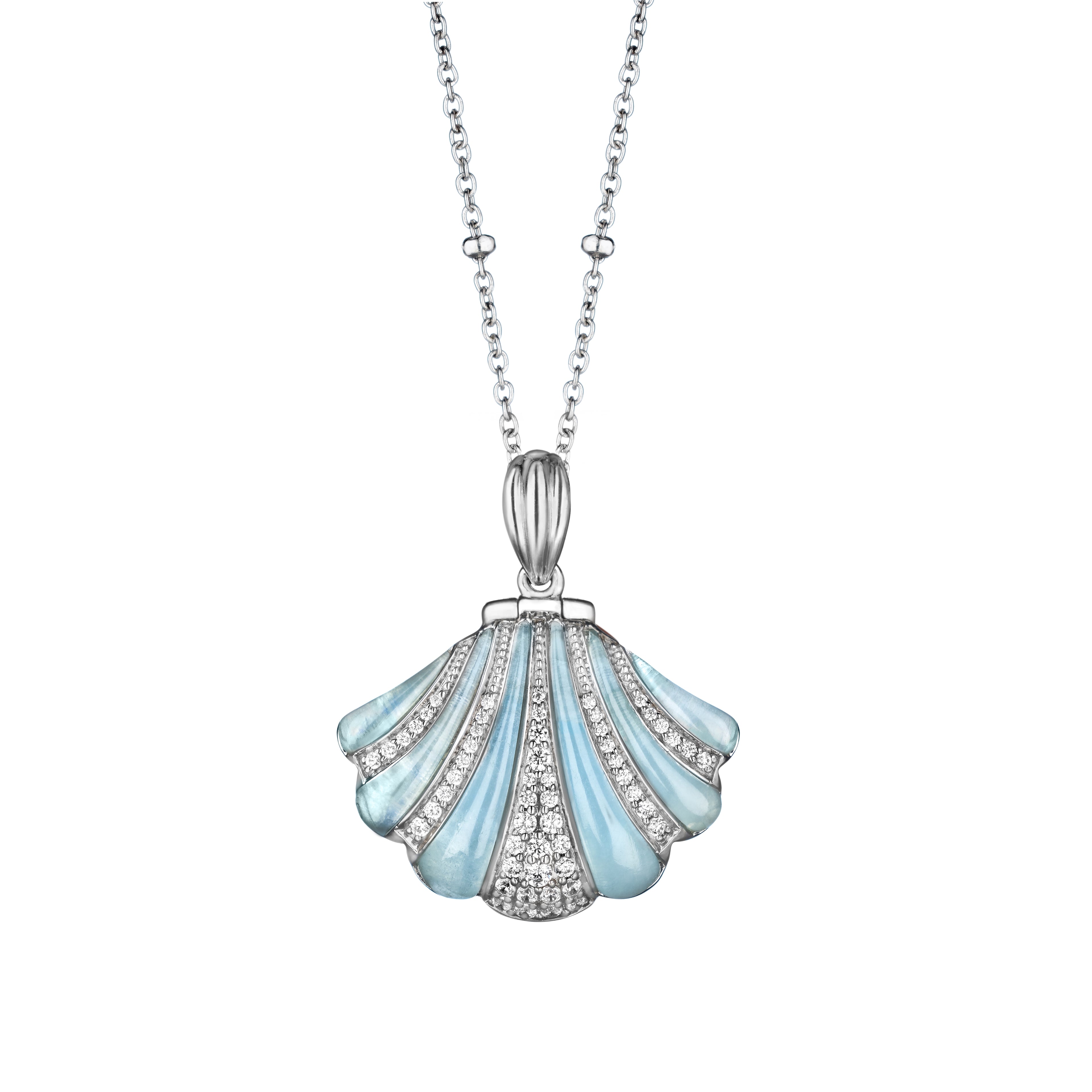 Marine Poet Aquamarine Pendant Necklace