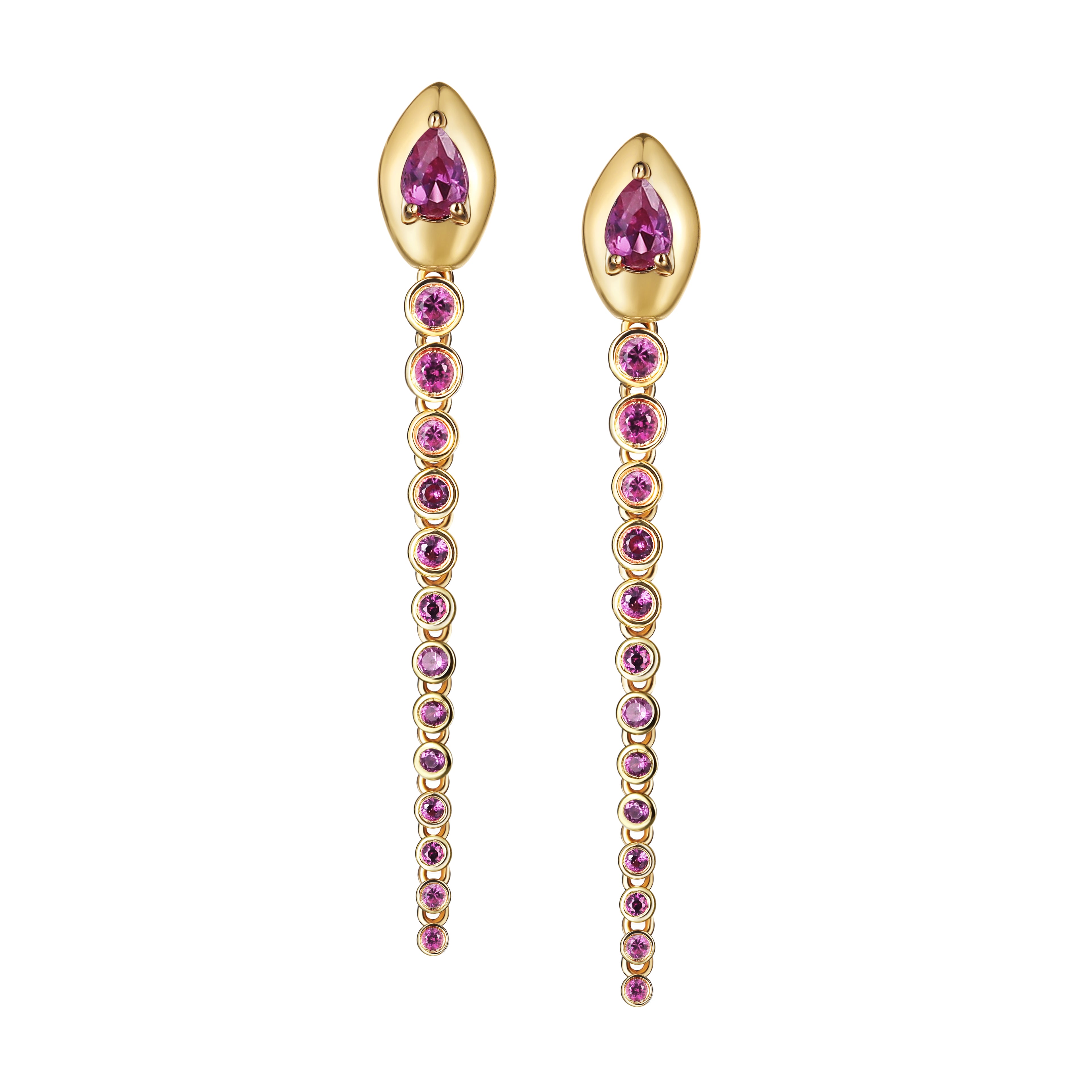 Eros Yellow Gold Plated Earrings