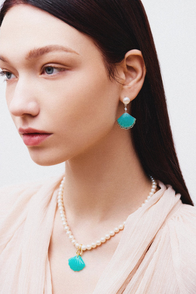 Marine Poet Amazonite Earrings