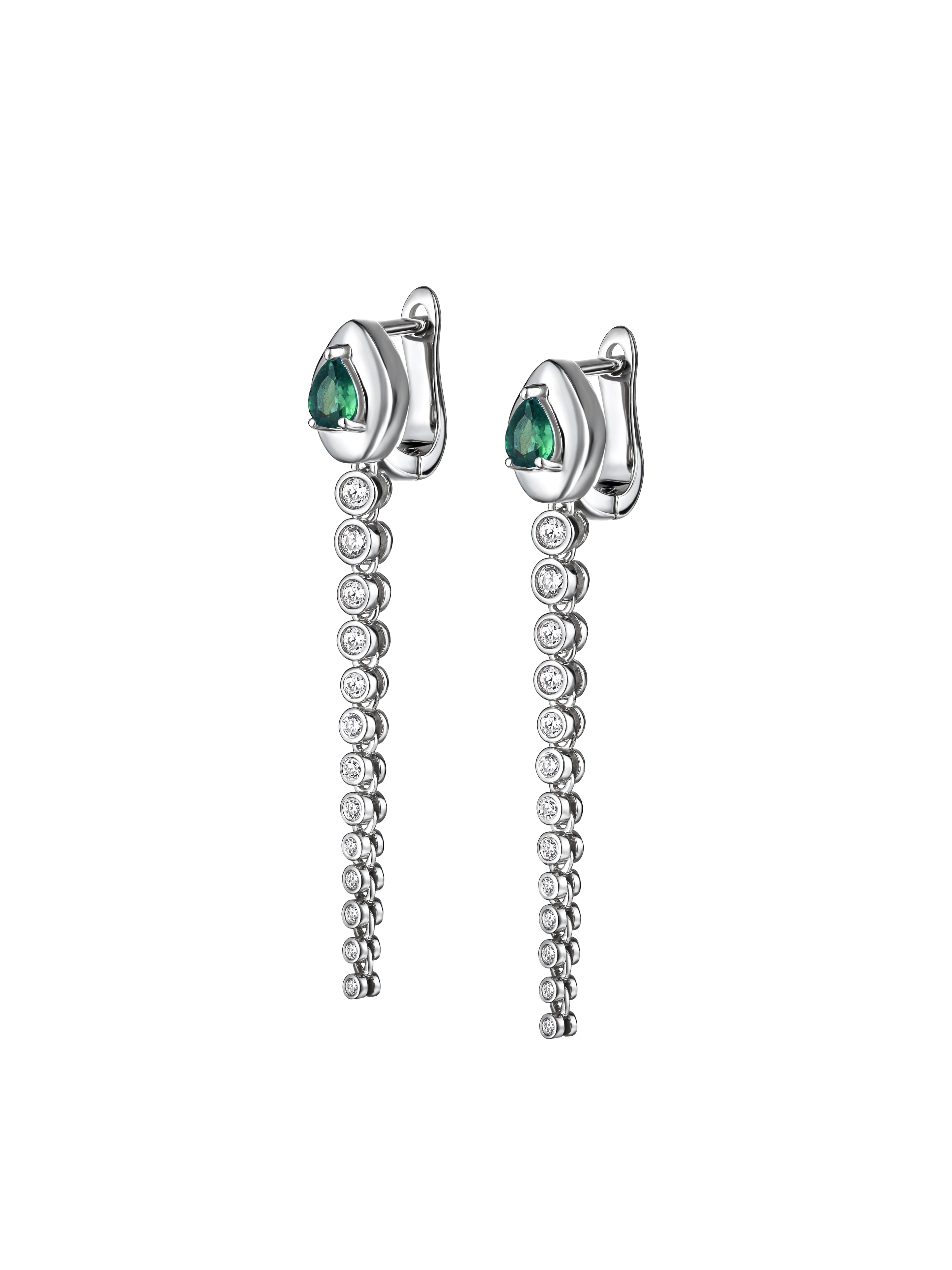 Eros White Gold Plated Earrings
