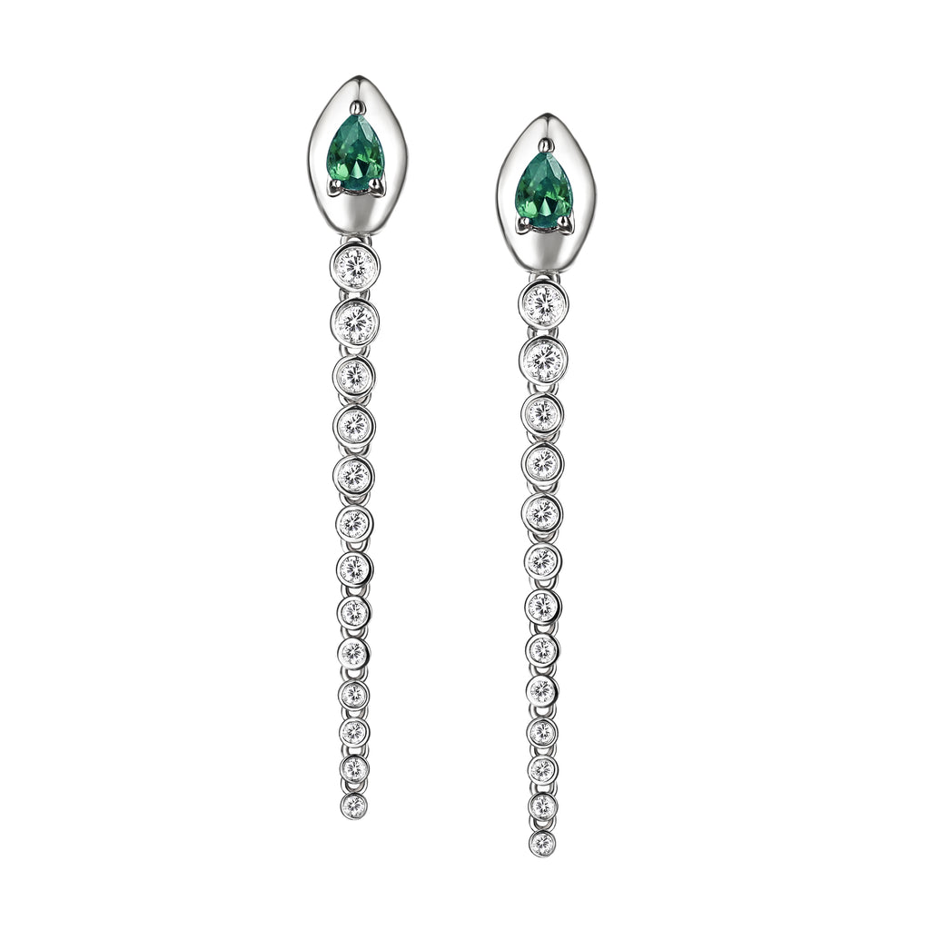 Eros White Gold Plated Earrings