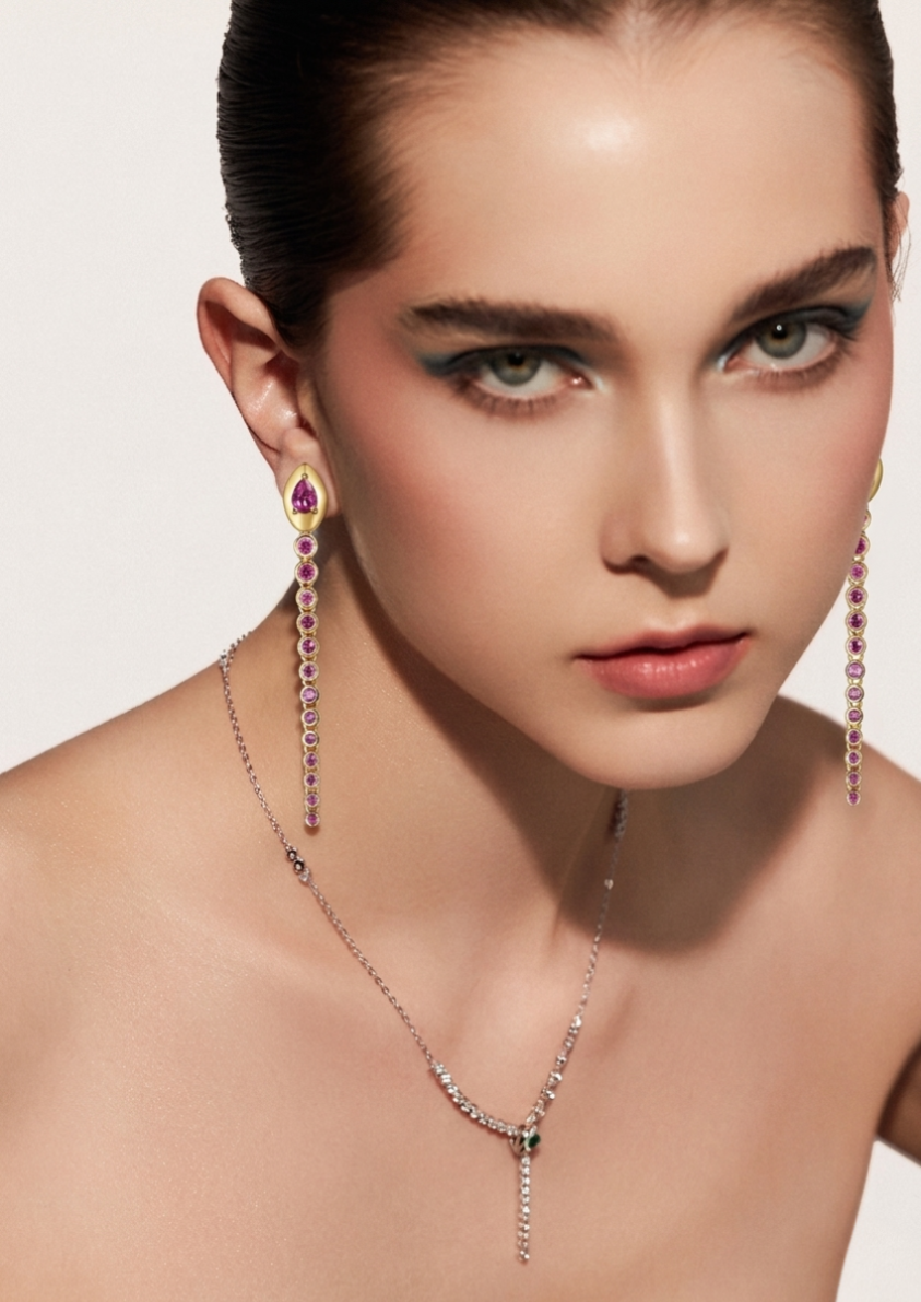 Eros Yellow Gold Plated Earrings