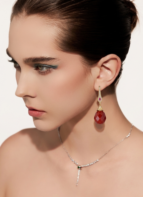 Eros Red Serpenti Earrings